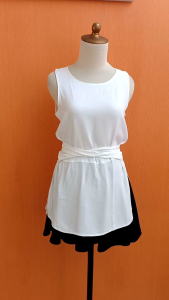 atasan wanita putih ZARA BASIC cewek S M kutung MEWAH blouse linen santai