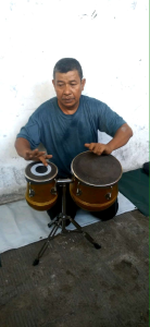 Ketipung Kendang Tabla / Gendang Dangdut Koplo - Kulit Putih - COKLAT - Bonus Stand