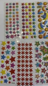 Stars Sticker Set Good Quality [SG Seller] Colorful Sticker Shinny Stars Big Small Star Gold Star Silver Star Red Blue Green Purple Star