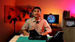 Sepatu Safety Pria Kulit Asli Boots Kerja Proyek Bengkel Outdoor Lavio Zuri Zipper Sleeting