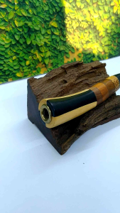 Once pipa padutan kayu kelor hitam kombinasi kemuning gading model bulat C201