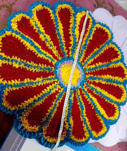 thảm lao chân  hoa hướng dương  kích cở  80 x 80