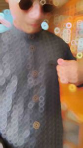 Alfatih/Kemko sultan jaguar kemeja koko embos pria lengan panjang verscace Alfatih