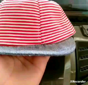 T.I - Topi Bisbol Anak Laki Perempuan Garis Stripe Mix Denim Baseball Hat Import