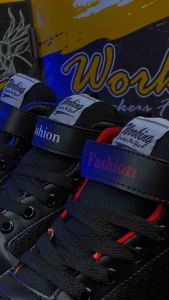 Sepatu anak sekolah Kids-03 model high ankle shoes mata kaki boots premium casual murah sol karet tebal anti slip insole empuk nyaman dipakai