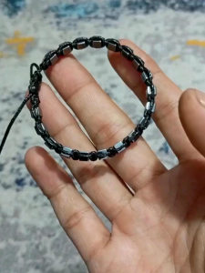 Gelang Batu Blustin Model Rapat Tali Kulit  Gelang Pria Yang Dapat Disesuaikan