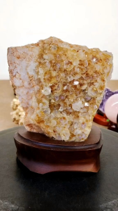 Brazil High Gred Citrine Cluster Ornament C12