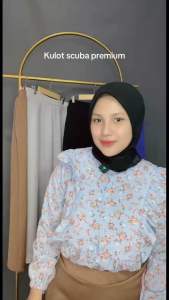 Kulot Highwaist Scuba Jumbo Celana Kulot BB 60-120kg high waist Kantong Karet