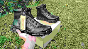 Rum86 Sepatu tactical RUMAOS pendek 6inch KULIT SAPI