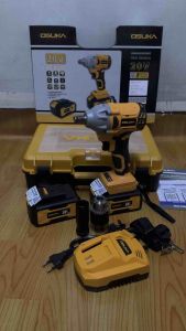 OSUKA บล็อกแบต 20V รุ่น OSID-380 สีเหลือง แบต2ก้อน 4 หุน (1/2") แบตทนงพลัง แรงกว่าเดิม รุ่น OSID-380