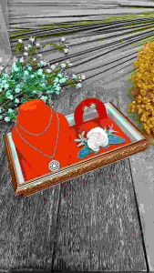 Frame Tempat Perhiasan Anting Kalung untuk Mahar Seserahan Lamaran dan Pernikahan - FKA