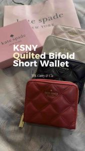 Kate Spade Quilted Bifold Short Zippy Wallet | Coin Zip ID Window & Card Slot