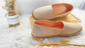 🚚 สินค้าพร้อมส่ง 👞 งาน Handmade 💯% รองเท้าเอสพาดริลล์ ผ้ากระสอบสีเบจ รองเท้าแฟชั่นผู้หญิง สไตล์มินิมอล Inari_Handmade