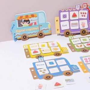 Baby busy book early learning quiet book number learning