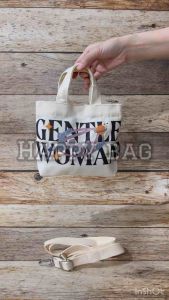 TAS SELEMPANG MINI/TOTE BAG JINJING KANVAS /TAS KOREAN STYLE