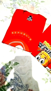 Kaos baju anak animasi HUT RI kemerdekaan hijab Free Nama Anak lengan pendek