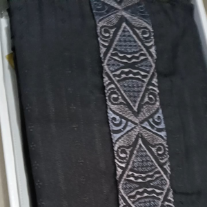 SumberRejekiJeans - MOERBA BONUS DUS - BAJU KOKO PRIA 2 Saku Bawah Lengan Panjang Abu Tua Bordir