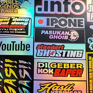 STIKER KATA KATA | STIKER HOLOGRAM | STIKER PACK ISI 30 BIJI