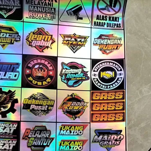 STIKER KATA KATA | STIKER HOLOGRAM | STIKER PACK ISI 24 BIJI