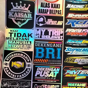 STIKER KATA-KATA | STIKER HOLOGRAM | STIKER PACK ISI 60 BIJI