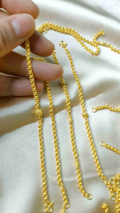 GGOLD สร้อยข้อมือเด็ก ทอง96.5%แท้ 0.5 สลึง ลายลูกบอลระย้า [G-00583] 13ซม. ผ่อน LazPayLater ได้