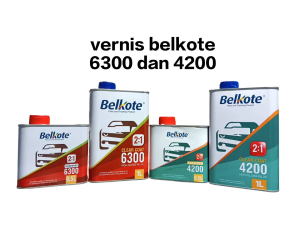 Tersedia vernis belkote 2:1 varian 4200 high gloss pu 2k atau 6300 high gloss pu 2k isi kemasan 1 liter dan hardenernya 05 liter