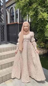 ชุดเดรชอิสลามผ้าแจตกาต