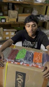 RANTAI SSS HSB 415 428 130 L warna biru hijau gold merah pink original tripel s