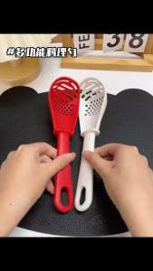 研磨料理勺 (1套3个) Grinding Cooking Spoon   做饭不用准备很多勺子放在台面上了😍，这个料理勺可以研磨、沥水、打蛋、给食物压泥它都可以#居家好物 #料理勺#1套3个