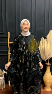 (COD GRATIS ONGKIR )NEW GAMIS BATIK MOTIF TERBARU 2025