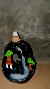 Backflow Incense Burner/Tempat Pembakar dupa pelor kerucut aromaterapi asap bawahModel pegunungan (tipe.H)