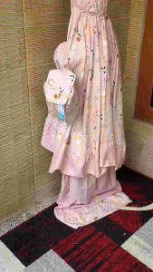 Cod Mukena anak tas ransel usia 2 - 12 tahun bahan catun adem ukuran S M L Xl