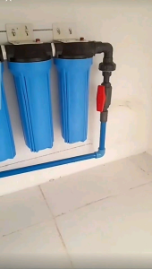 4 Stages 10" Household Water Filtration System Set with 4pcs Filters Ready to Install