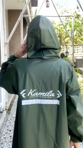 Jas Hujan Wanita Gamis Muslimah Rain Coat Original Bahan PVC 025 By Kamila