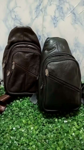 Tas Pria Kulit Selempang Bahu/Dada Sling bag Kulit Tas Body Bag Kulit Sapi