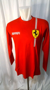 Baju Kaos Distro Dewasa Merah Ferrari bg geber bg Katun Combed 24s