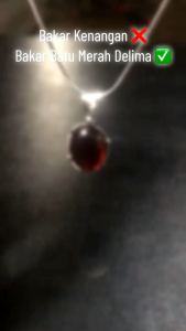 Kalung Liontin Batu Merah Delima Onyx Giok