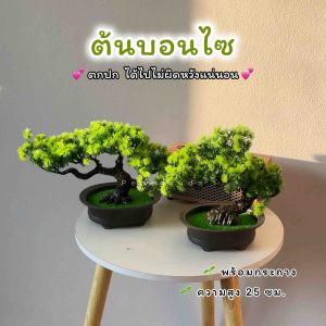 ต้นบอนไซเทียม 🌳 พร้อมกระถางแต่งหญ้าเทียม ต้นไม้มงคล สินค้าแนะนำ