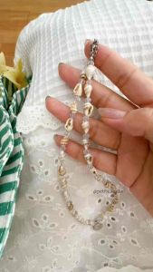 Vòng cổ vỏ ốc phối đá Shelly Choker KHÔNG GỈ dây chuyền dáng ngắn dành cho mùa hè đi biển