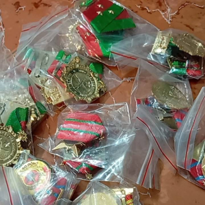 Huy hiệu huy chương đeo ngực cài áo. nhiều màu.