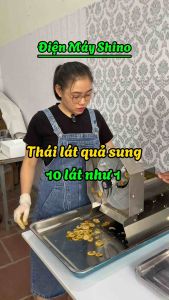 MÁY THÁI LÁT SUNG MUỐI ĐIỀU CHỈNH DÀY MỎNG TẶNG BỘ LƯỠI DAO INOX