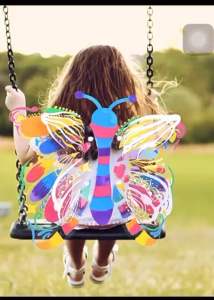 Transparent Paint Butterfly Wings Light Shadow Toys DIY Art and Crafts Set