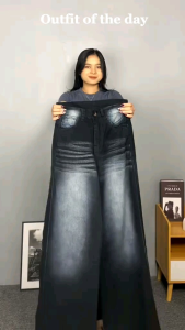 HIGHWISH OVERSIZE BAGGY KOREAN STRAIGH JEANS WANITA TERBARU