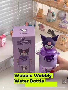 Botol Minum Air Disney 600ml Anti Bocor Karakter Tritan BPA Free Sarioo Sedot Tali panjang Wobble