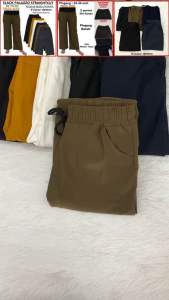 Hot Selling Long Pant Seluar Palazo Seluar Labuh Kosong Palazo Straightcut Pinggang Betali kain Memeri Tebal