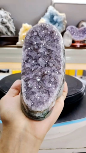 Natural High Gred Uruguay Special Rainbow Amethyst Druse Ornament RA52