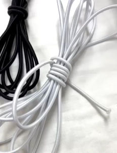 1Meters (4mm)Quality Getah Bulat Getah Seluar Getah Mask Elastic Knicker Round Elastic 圆形松紧带高弹力