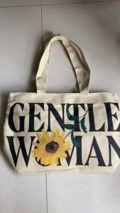 Gentle Woman premium canvas sunflower Tote bag