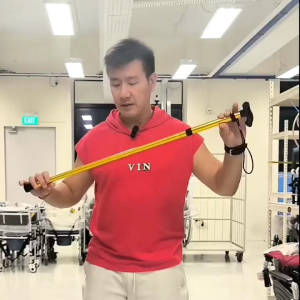 WS-06 Aluminum Cane + 5 Section Adjustable + Foldable + Anti-Slip + Silky Safety Strap