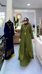 Arabian Bordir komputer bertabur Mote Swarosky//Abaya series putih Termewah Elegant//Abaya Bordir Putih & Variasi warna Terkini 2023//Promo COD//Yunita Lestari Fashion//